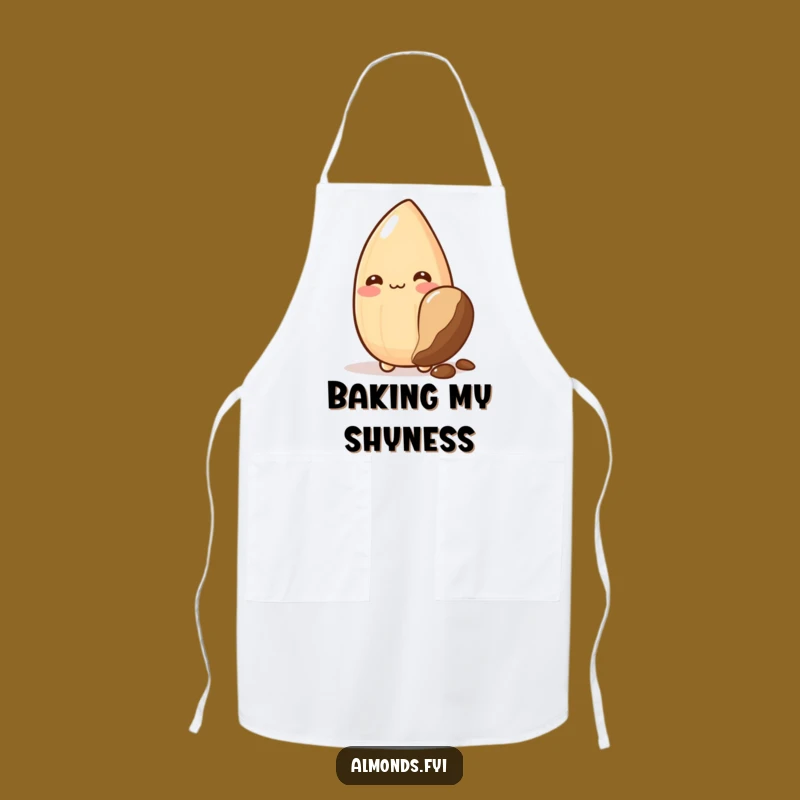 Funny Blushing Almond Apron: Cook Sweetly and Shyly