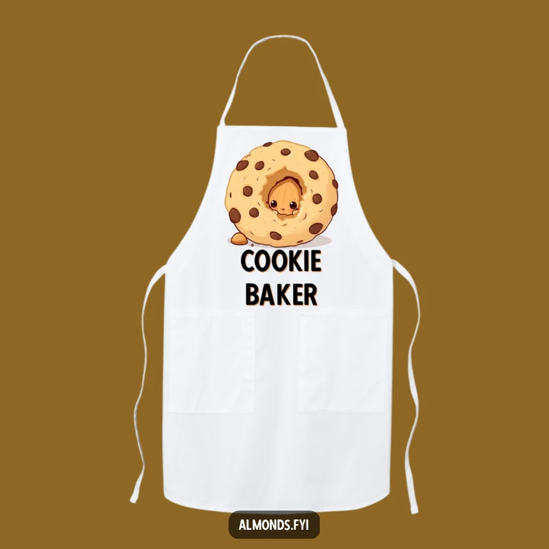 Funny Cookie Crumb Almond Apron - Hilarious Kitchen Wear for Curious Cooks!