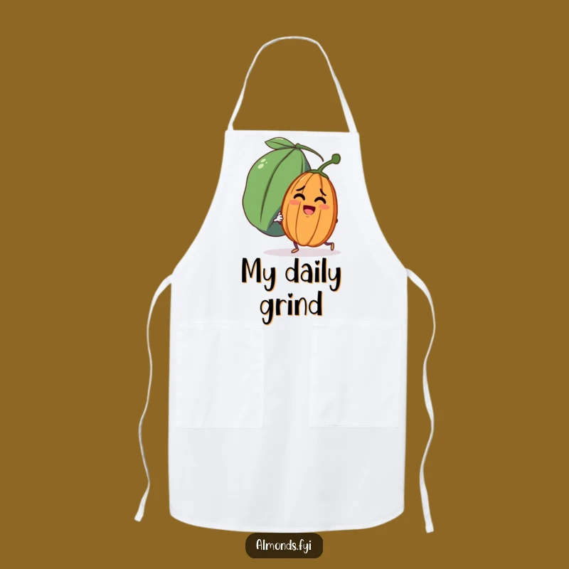 Funny Almond Pushing Raisin Apron: Kitchen Determined Character Wear, Hilarious Gift