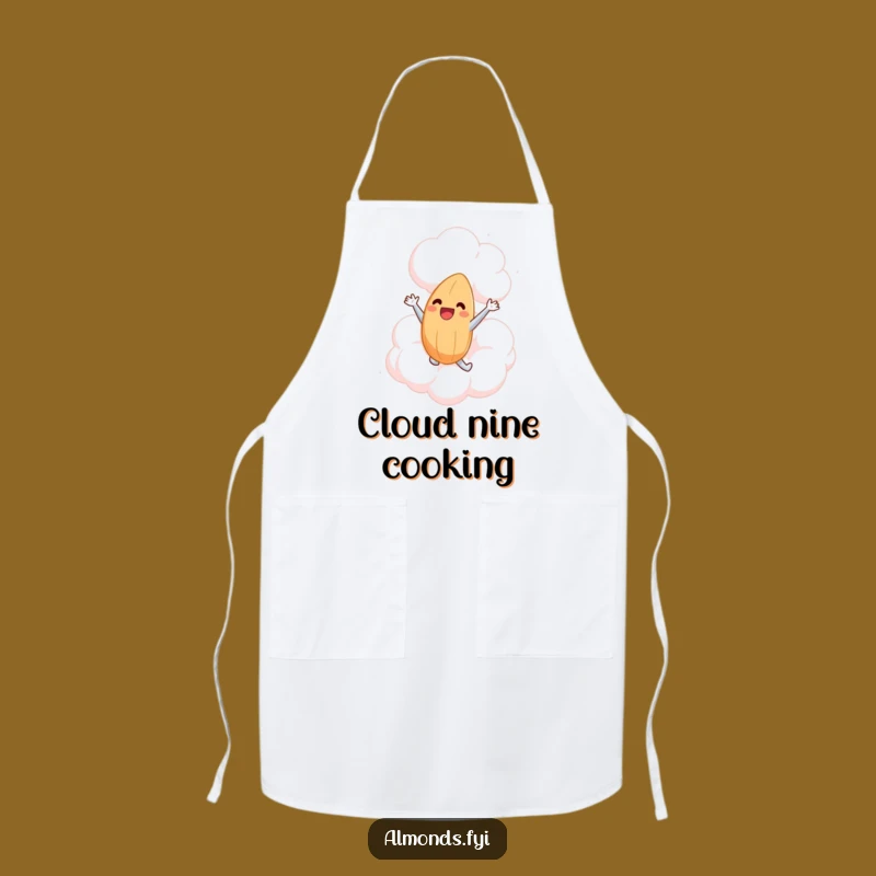 Funny Marshmallow Cloud Almond Apron - Hilarious Kitchen Wear for Sweet Cooks!