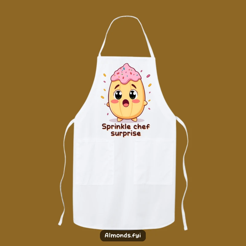 Funny Surprised Almond Apron: Cook with Sweet Surprise!