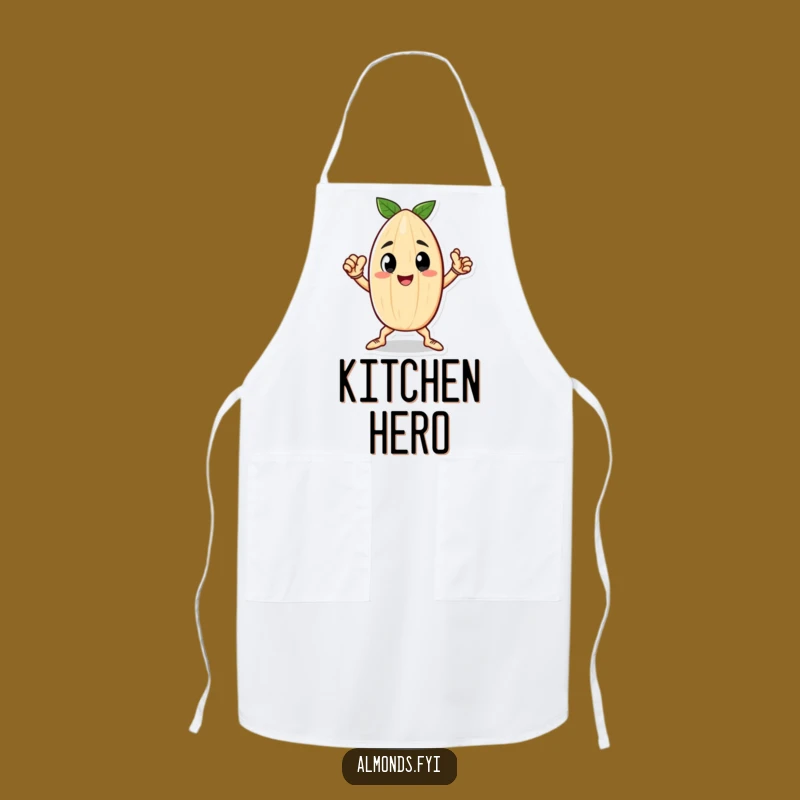 Funny Heroic Almond Apron - Kitchen Nutty Pose Chef Gift