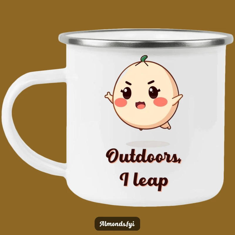 Funny Adventure Leap Mug: Almond Ready, Rugged Funny Gift