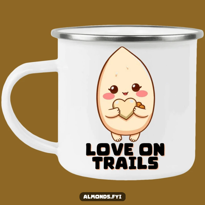 Funny Blushing Almond Campfire Love Mug - Share Sweet Moments Outdoors!