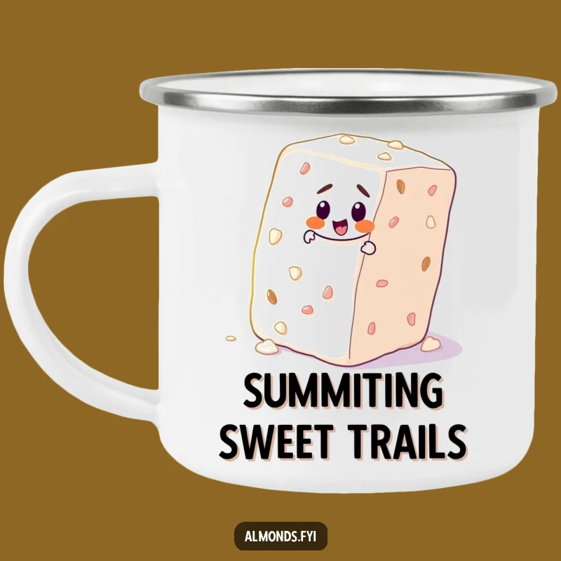 Funny Determined Almond Climbing Camping Mug: Fuel Your Adventures Hilariously
