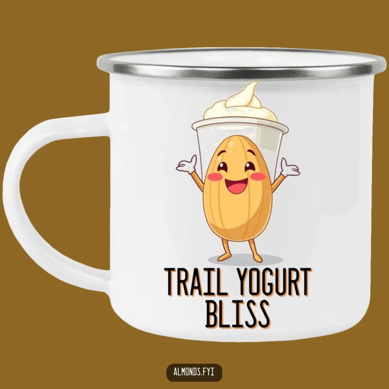 Funny Hugging Almond Camping Mug - Giant Yogurt Outdoor Hilarious Gift!