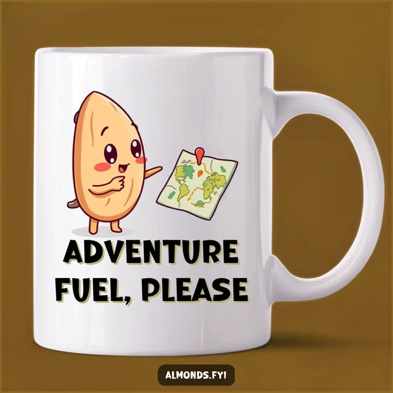 Funny Curious Almond Explorer Mug - Perfect Gift for Adventurous Souls!