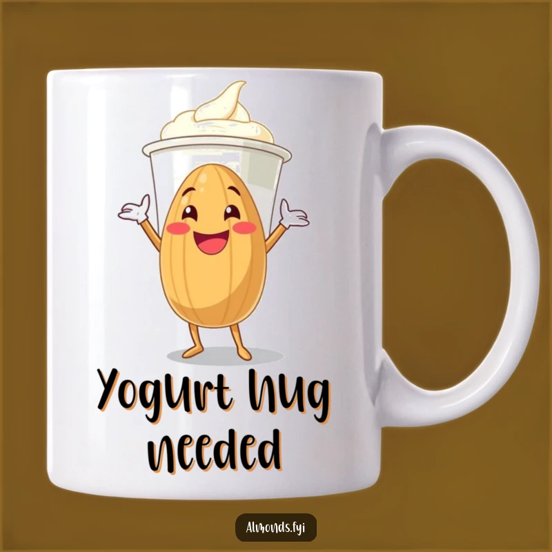 Funny Hugging Almond Yogurt Mug - Big Cup Love Hilarious Gift!