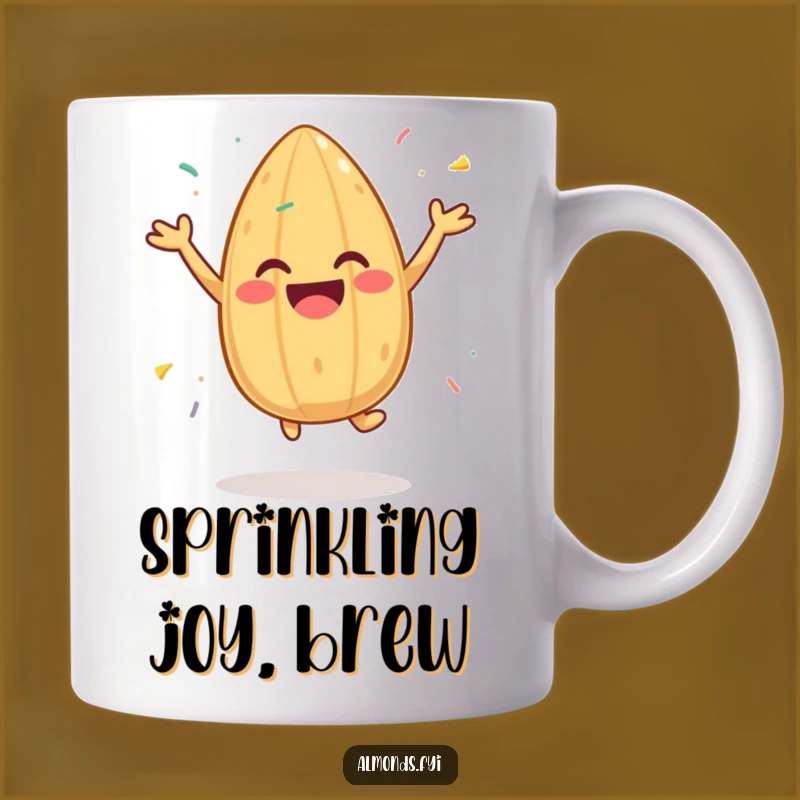 Funny Joyful Almond Mug: Perfect Gift for Sprinkled Happiness