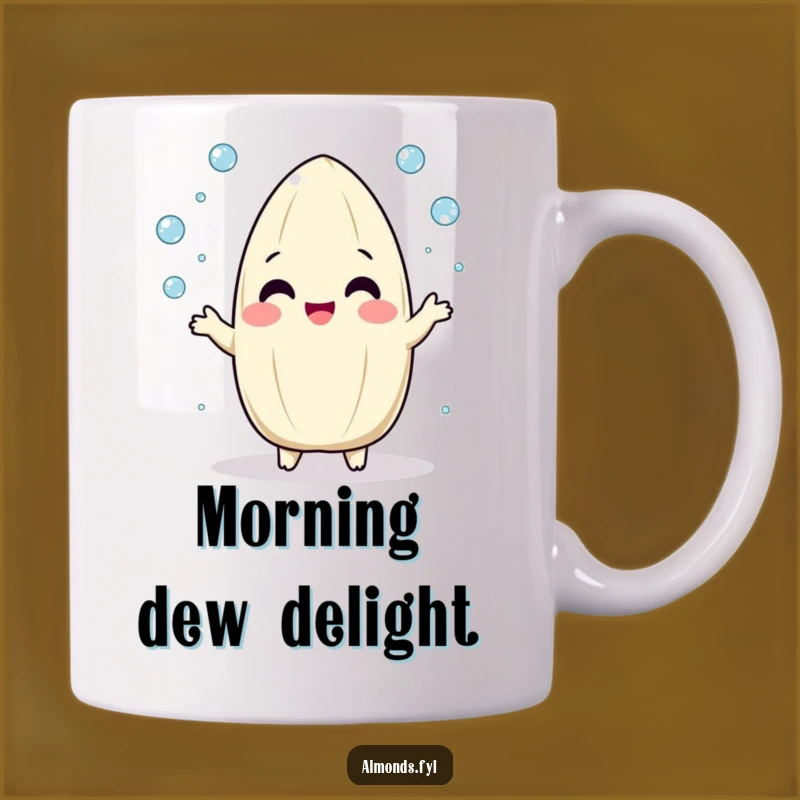 Funny Playful Almond Mug: Juggling Dew Drops, Perfect Funny Gift