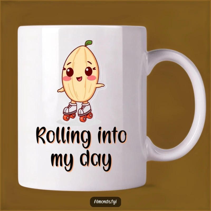Funny Roller Skating Almond Mug: A Playful Character Gift for Skater Friends