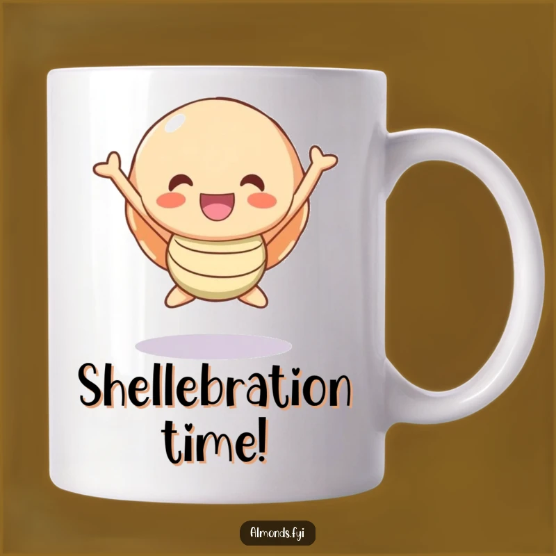 Funny Joyful Shell Character Mug - Perfect Happy Gift for Shell Lovers