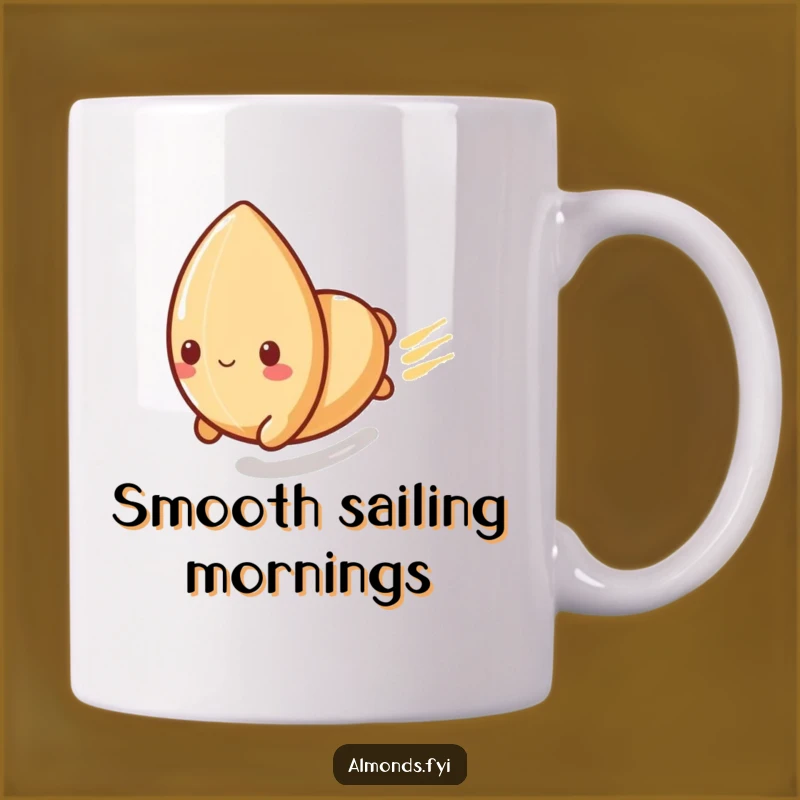 Funny Speed Mug: Playful Almond Slides Fast, Perfect Thrill-Seeking and Funny Gift