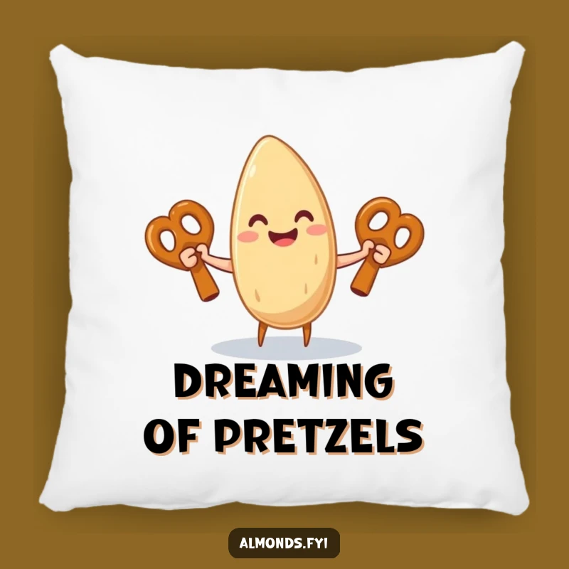 Comfy Funny Almond Juggling Pretzel Pillow: Cozy & Hilarious Decor