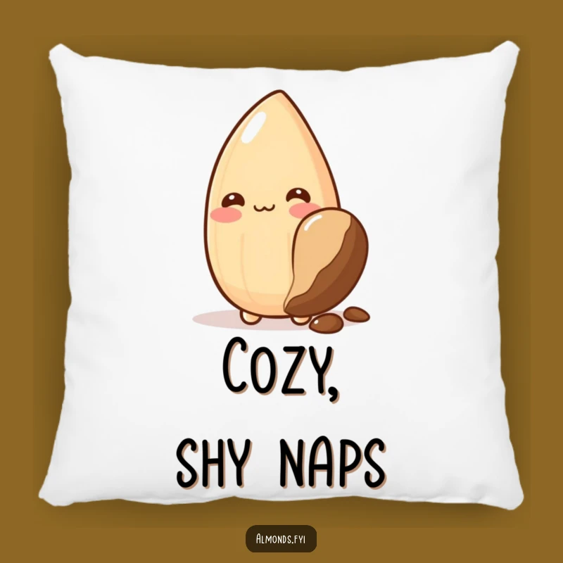 Funny Blushing Almond Pillow: Cozy Comfort for Shy Souls