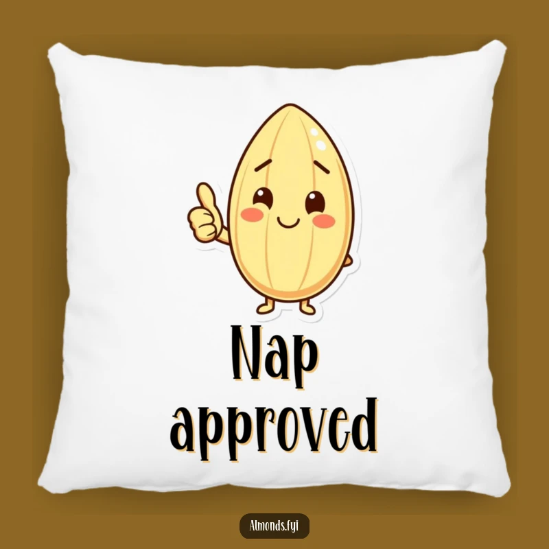 Funny Happy Almond Thumbs Up Pillow: Cozy Comfort and Cheerful Vibes