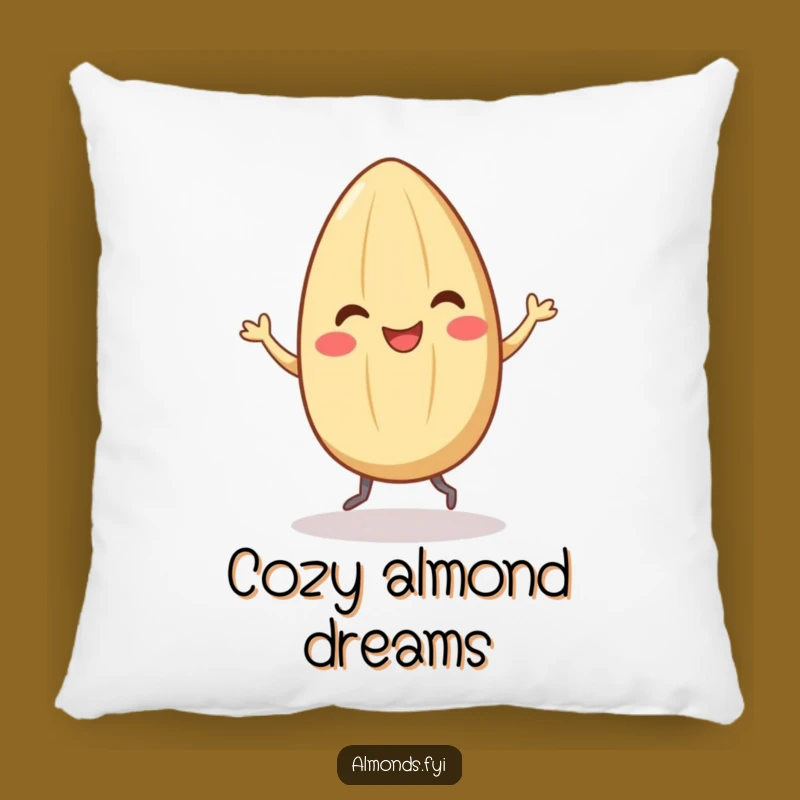 Funny Smiling Almond Dance Pillow - Soft Hilarious Gift for Cozy Fun
