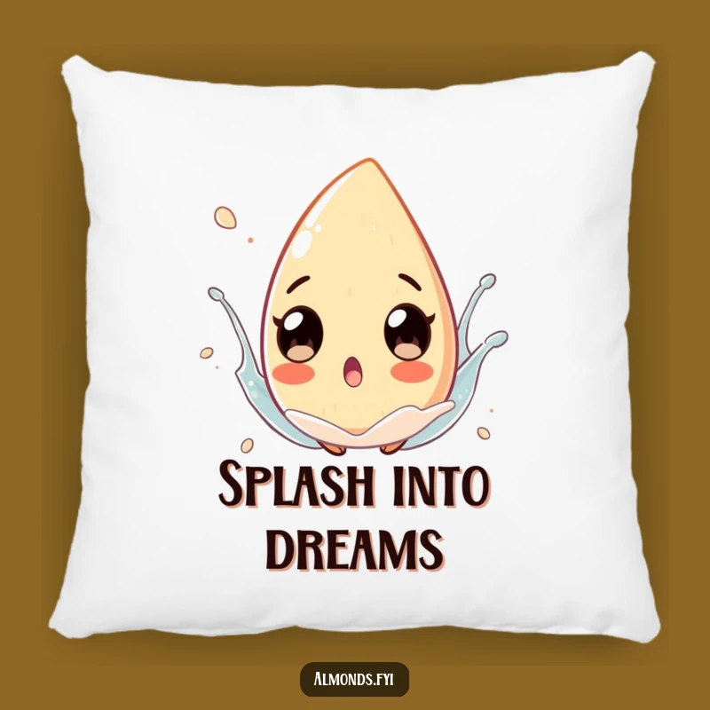 Funny Splash Almond Pillow: Cozy Comfort with Surprised Eyes Design