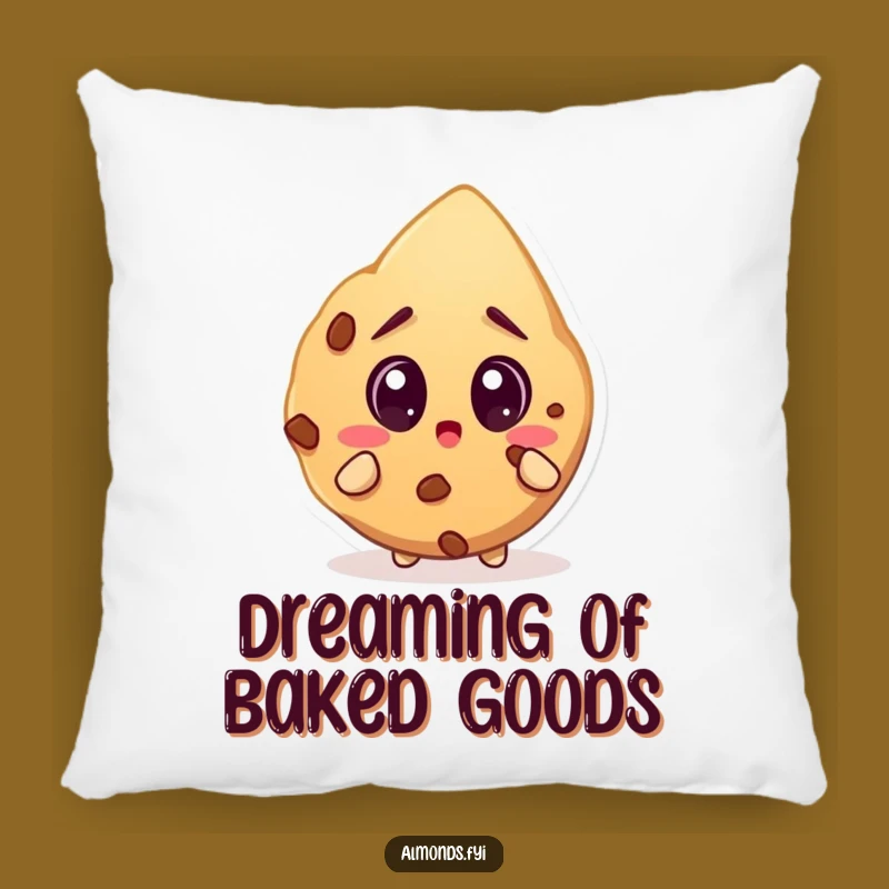 Funny Surprised Almond Cookie Pillow: Cozy Shocked Nut Comfort - Gift!