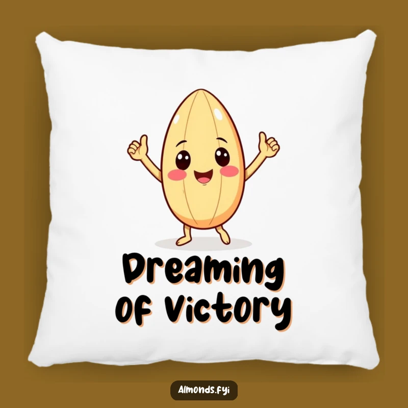 Funny Victory Almond Pillow - Squishy Nutty Dance for Cozy Laughs!