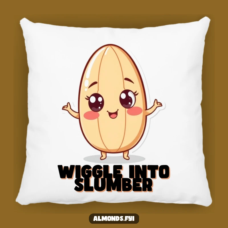 Funny Wiggling Almond Pillow - Cozy Googly Fun for Playful Comfort!