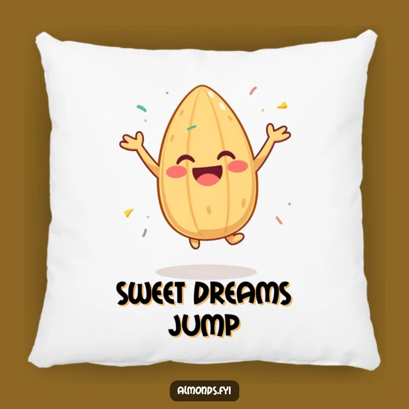 Funny Joyful Almond Pillow: Cozy Comfort for a Sprinkled Smile
