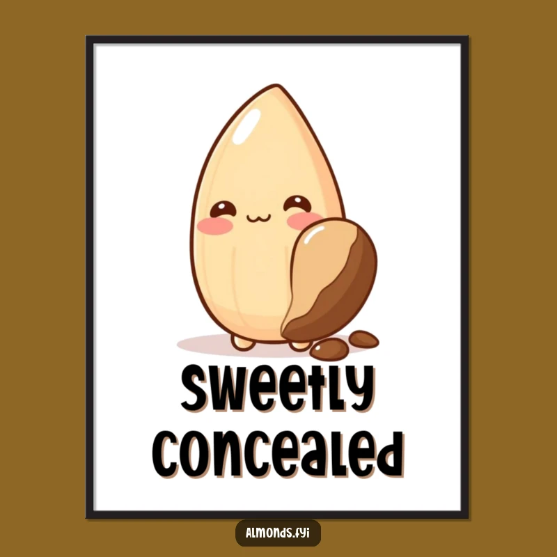 Funny Blushing Almond Print: Instant Sweetness for Your Walls