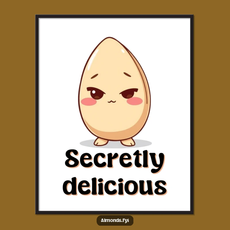 Funny Giggling Almond Wink Digital Art - Instant Hilarious Decor for Your Walls!