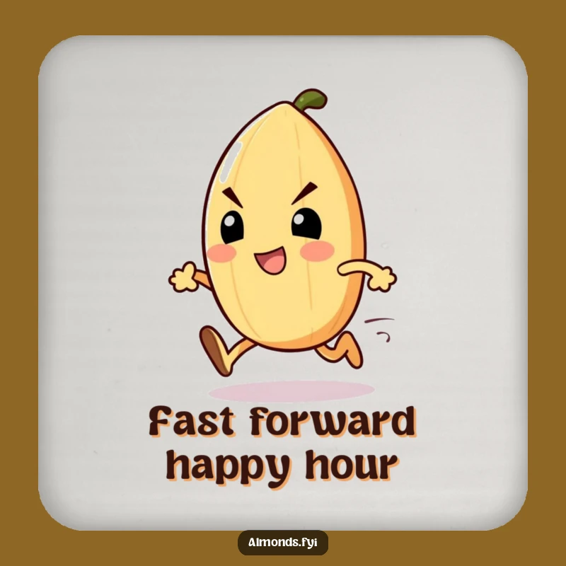 Funny Almond Runner Coaster Set: Determined Nut Protection, Hilarious Table Gift!