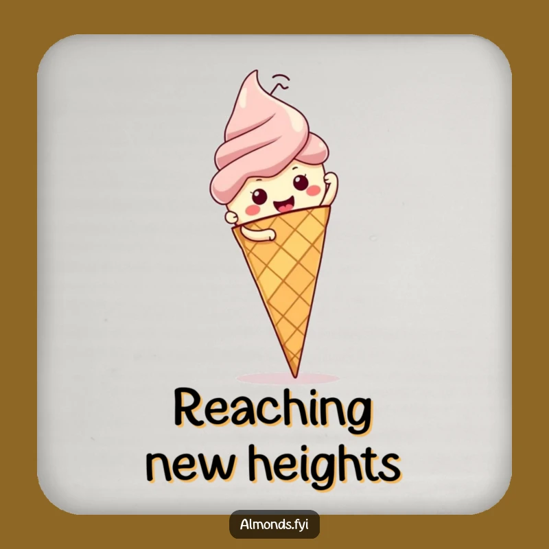 Funny Almond Ice Cream Climb Coaster: Protect Surfaces with Nutty Humor