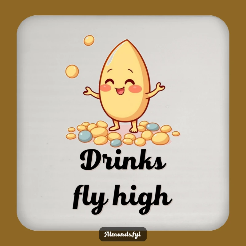 Funny Juggling Almond Coasters: Nutty Characters for Surface Fun