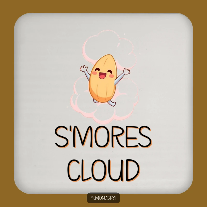 Funny Marshmallow Cloud Almond Coaster - Hilarious Protection for Your Surfaces!