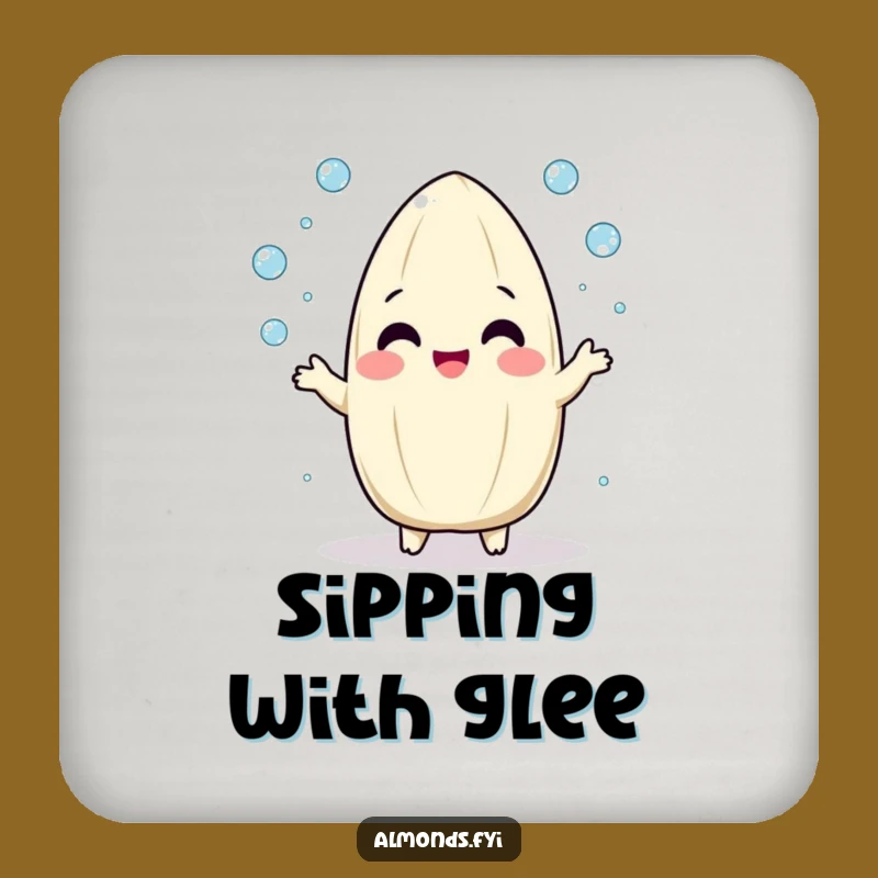 Funny Morning Dew Coaster: Almond Juggles, Quirky Funny Gift