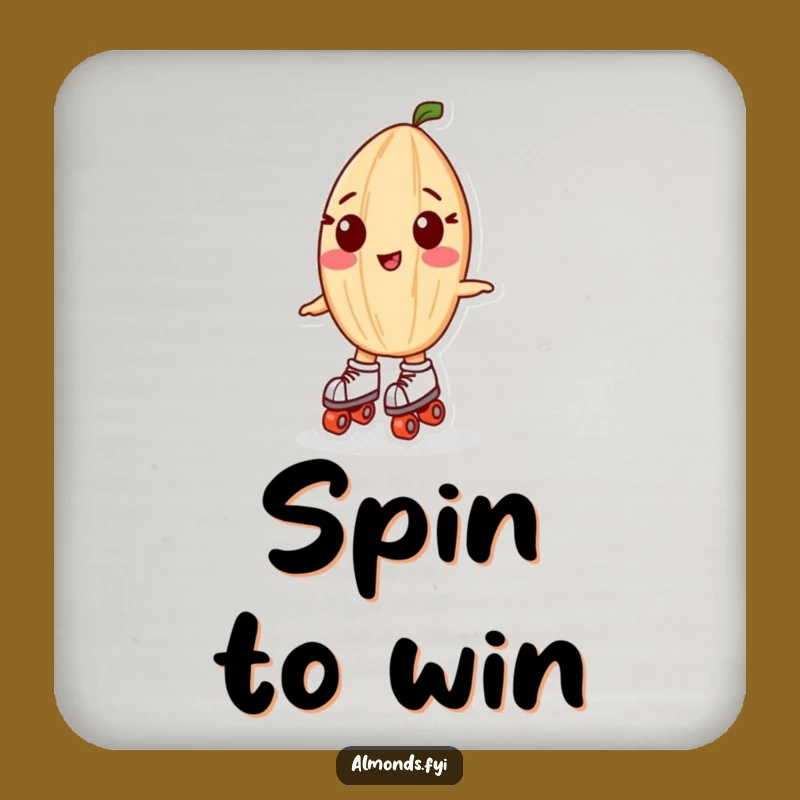 Funny Protective Almond Coasters: Roller Skating Character Table Gift