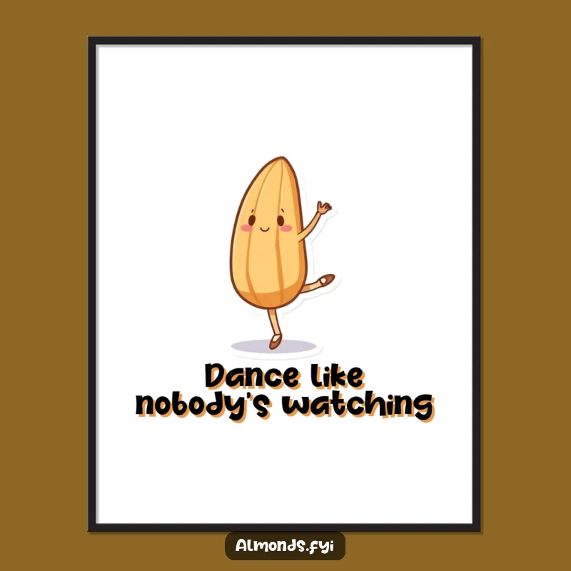 Funny Ballet Almond Poster - Hilarious Wall Art for Dance Lovers!