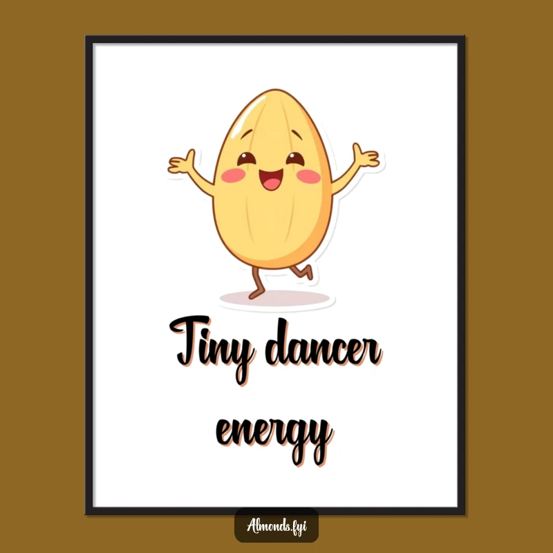 Funny Almond Silly Dance Poster: Wall Art That Moves You!