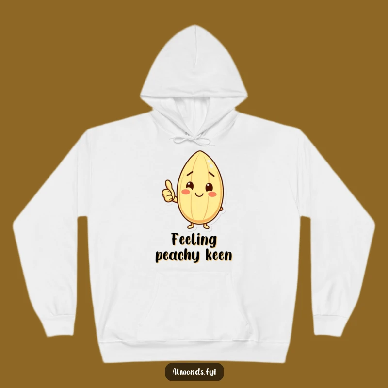 Funny Happy Almond Thumbs Up Hoodie: Cozy Comfort with a Hilarious Smile