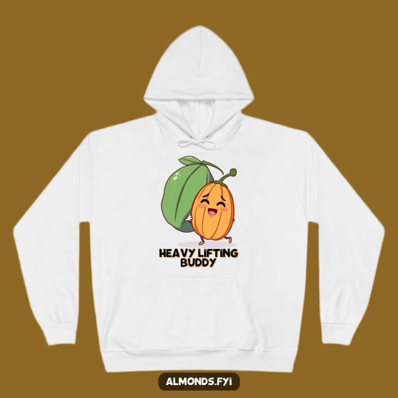 Funny Almond Pushing Raisin Hoodie: Cozy Determined Character Sweatshirt, Perfect Gift