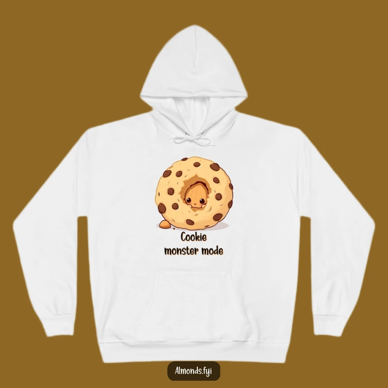 Funny Cookie Crumb Almond Hoodie - Cozy & Hilarious Gift for Foodies!