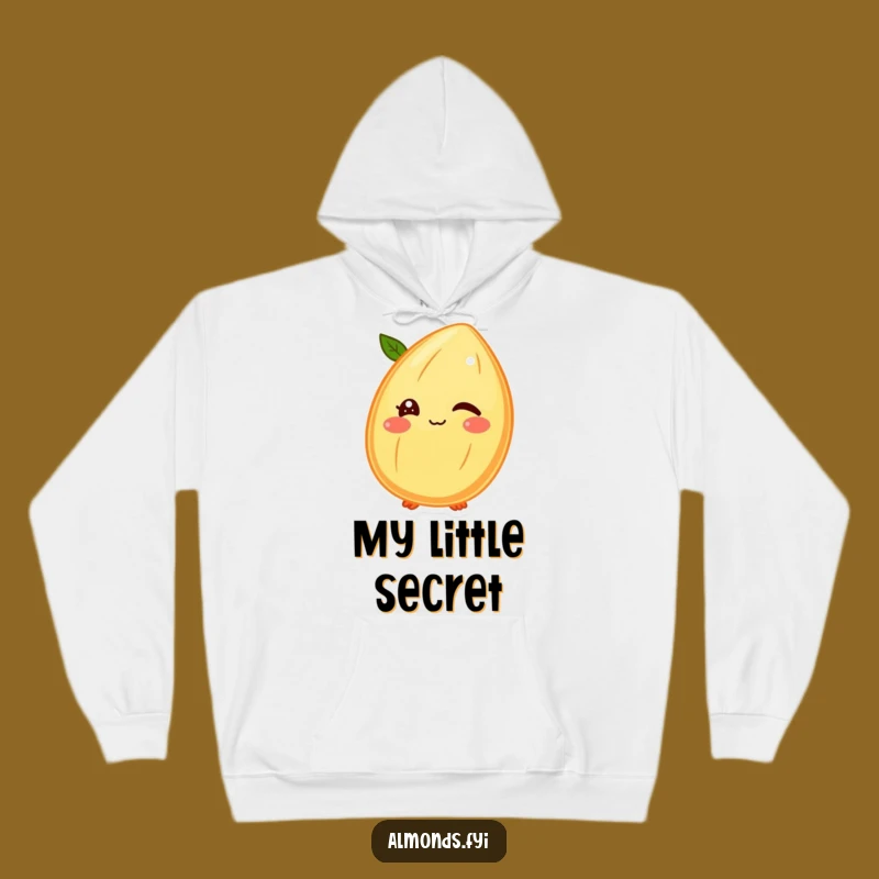Funny Hoodie: Winking Almond Character, Cozy Playful Gift