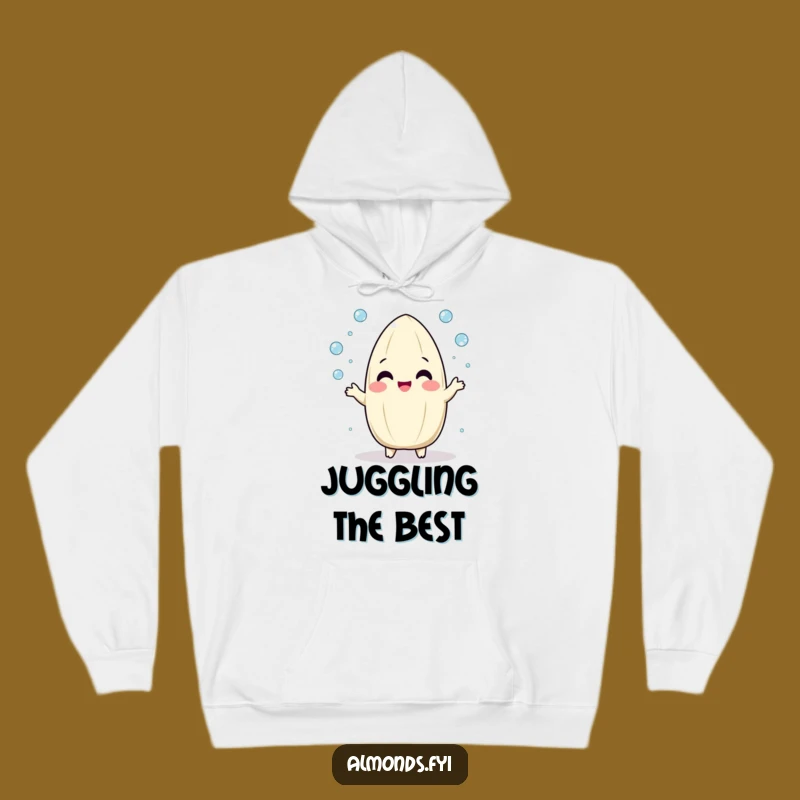 Funny Happy Juggler Hoodie: Almond Plays, Warm Funny Gift