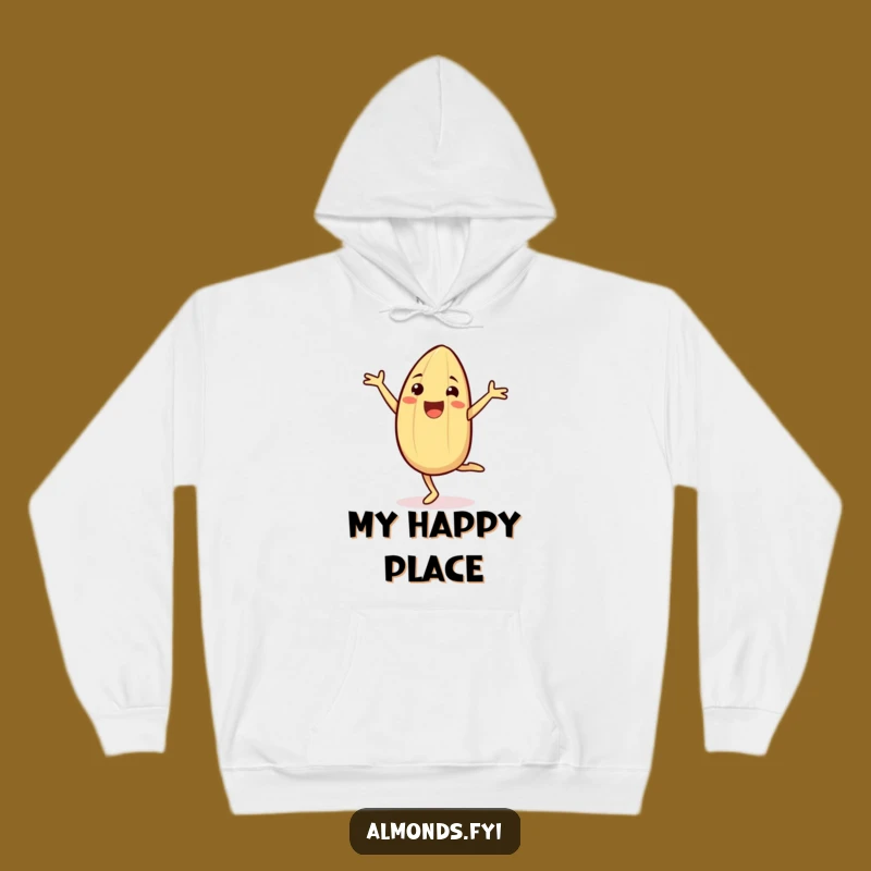 Funny Cheerful Almond Cartwheel Hoodie: Cozy Up with Energetic Vibes!
