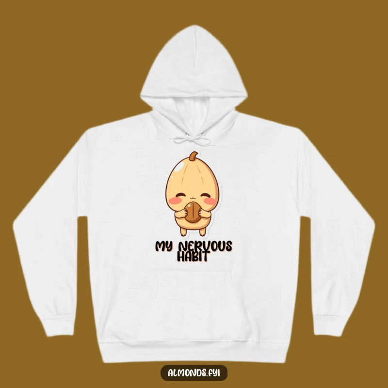 Funny Shy Almond Hoodie: Stay Cozy and Bashful in This Nutty Comfort!