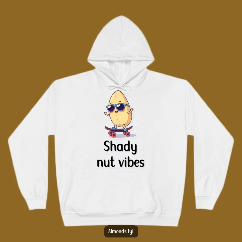 Funny Cool Almond Character Hoodie - Cozy & Rad Skater Style!
