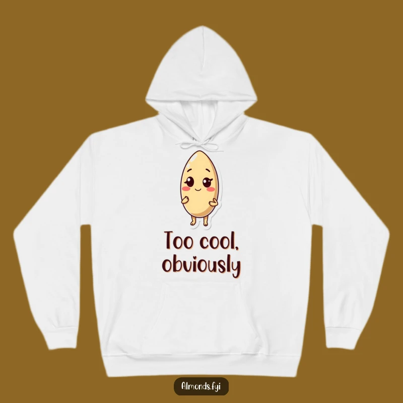 Funny Winking Almond Hoodie: Stay Cozy with Hilarious Coolness