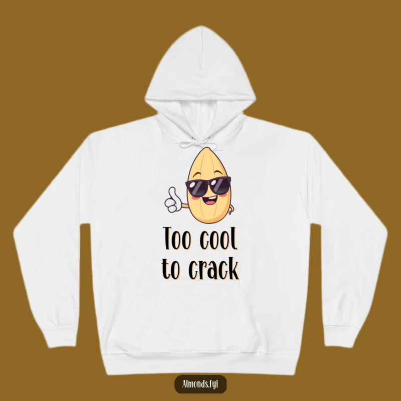 Funny Thumbs Up Almond Hoodie: Cozy Nutty Character for Chilly Fun