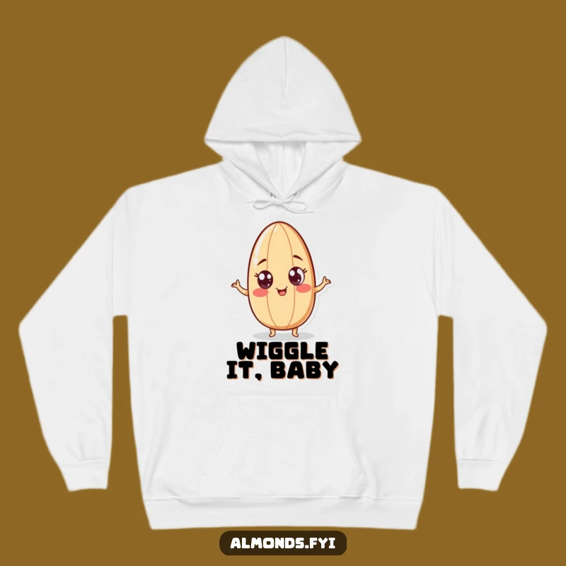 Funny Wiggling Almond Hoodie - Cozy Googly Nut, Warm & Hilarious Comfort!