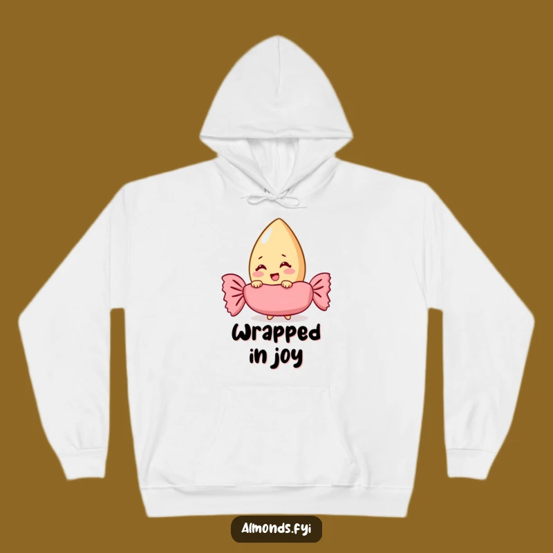 Funny Giggling Almond Hoodie: Cozy Comfort with a Candy Wrapper Surprise