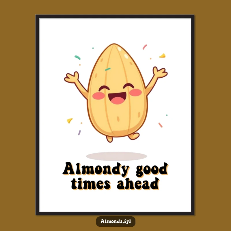 Funny Free Printable Wall Art: Joyful Almond Sprinkles Decor - Downloadable Gift