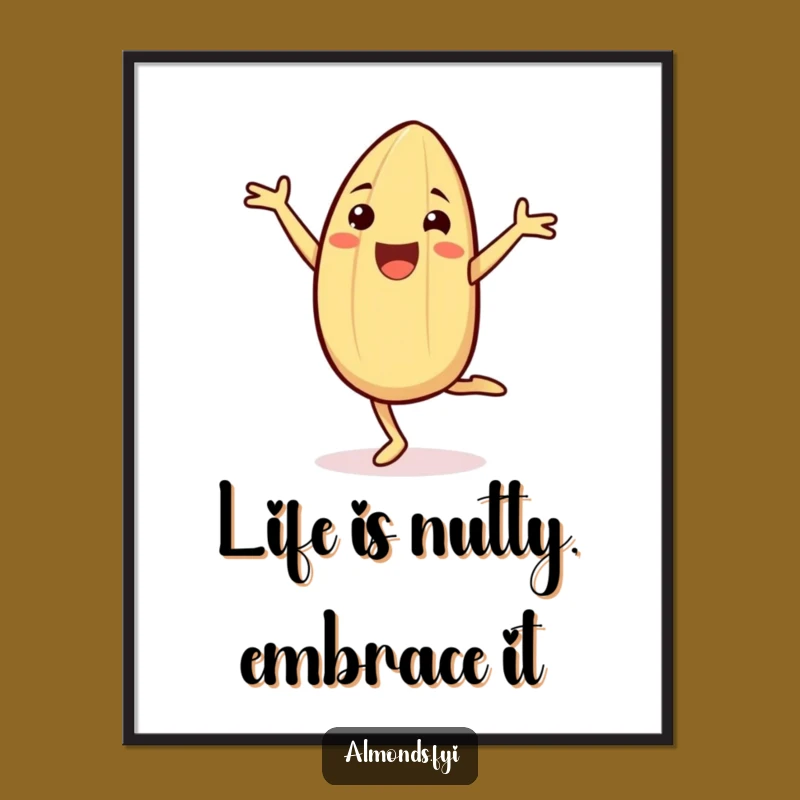 Free Printable Cartwheeling Almond Wall Art - Energetic Downloadable Decor for a Lively Space!